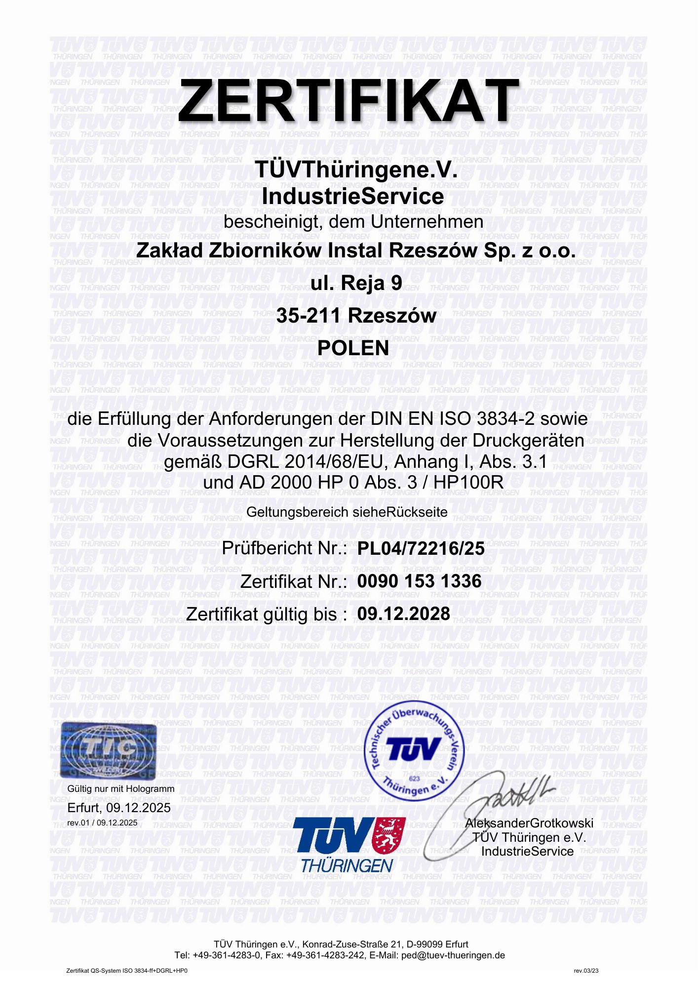 Instal 25 506_Zertifikat_QS_ISO3834 AD2000 DGRL_de.pdf Certyfikat EN 1090 pl